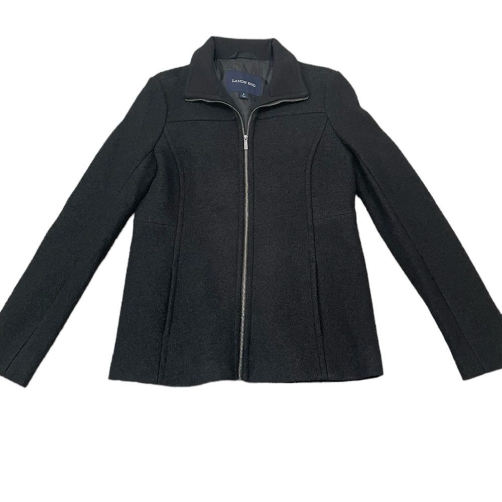 Lands’ End Wool Blend Coat Size 8